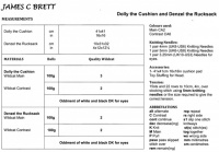 Knitting Pattern - James C Brett JB322 - Wildcat Chunky - Dolly the Cushion & Denzel the Rucksack